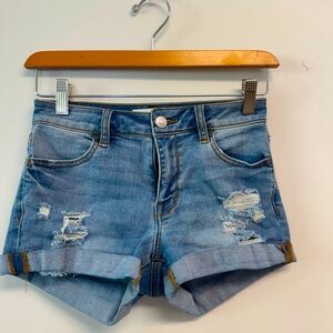 PacSun Blue Distressed Jean Shorts